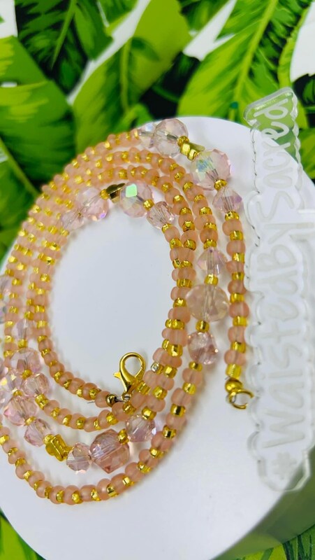 Salmon Colored Luxury Handcrafted Waist Beads